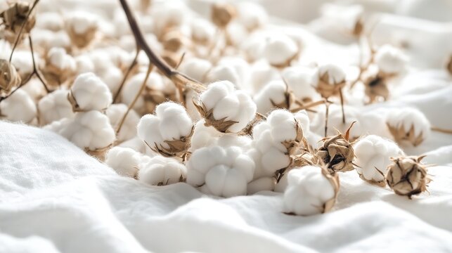 Soft Cotton Fabric Displayed, Comfortable and Natural Textile