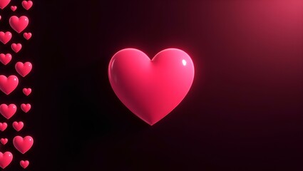 Romantic red heart background for Valentine's Day celebration