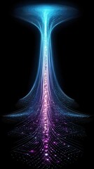 Abstract glowing digital structure