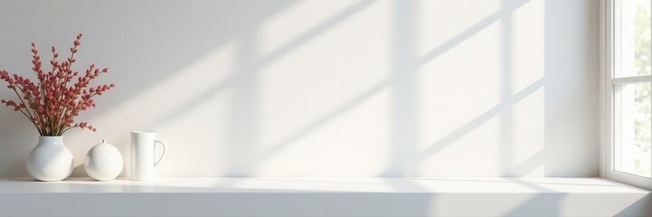 Crisp white surface, ideal for product displays , sophisticated, presentation, texture