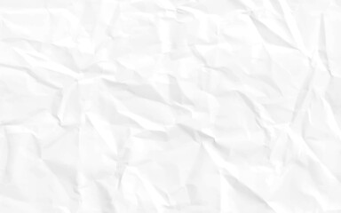 white wrinkle recycle paper background. crush paper so that it becomes creased and wrinkled.