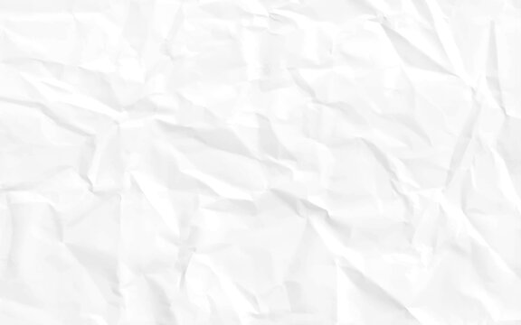 white wrinkle recycle paper background. crush paper so that it becomes creased and wrinkled.