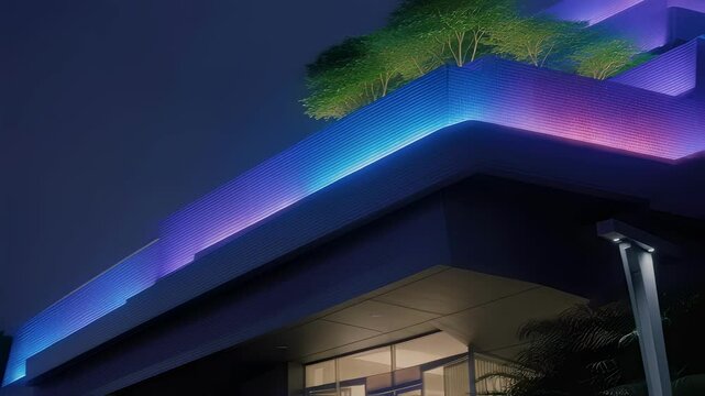 Vibrant bioluminescent gardens thrive in the elevated terraces of the skycity designed to purify the harsh air and provide sustenance their flourishing landscapes monitored by AGI for