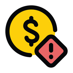 Simple Financial Crisis colorful icon. The icon can be used for websites, print templates, presentation templates, illustrations, etc	