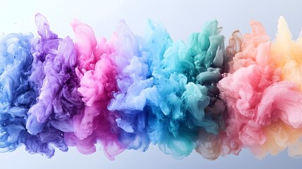 Obraz premium Ink rainbow painting showcases vibrant colors celebrating diversity during Pride Month in a creative studio environment