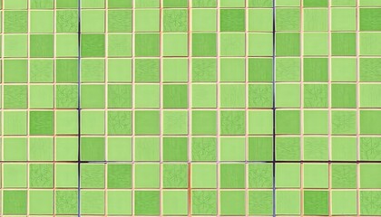 A wall of square, retro green ceramic tiles A textured background with ample empty space, pattern,  green background