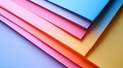 Fototapeta premium Abstract colorful layered geometric shapes