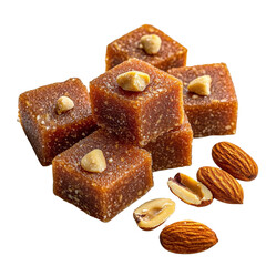 Close-Up View of Traditional Indian Sweet Treat Made with Nuts and Jaggery, Perfect for Festive Celebrations or Culinary Inspiration