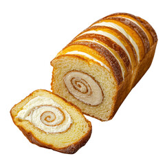 Freshly Baked Swirl Bread with Creamy Filling, Soft Texture and Golden Crust, Perfect for Breakfast or Snacks, Delicious Slice with Swirls