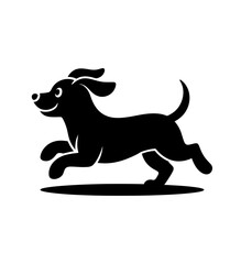 Running dachshund dog vector illustration graphic
