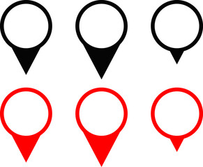 location icon set. Map place marker. position symbol. place address navigation locator sign. Modern map markers. 