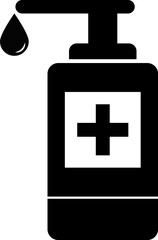 hand sanitizer bottle icon.  washing gel. Disinfection symbol. Disinfection cleaning sanitizer. infections and maintain health. Hand disinfection sign
