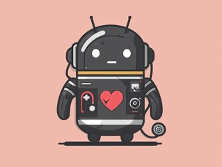 Cute Robot Heart
