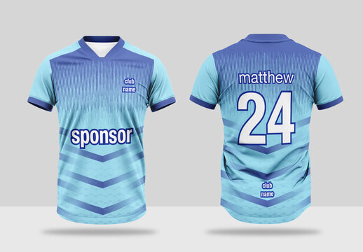 Cool Tone Frost Sports Jersey Design Template