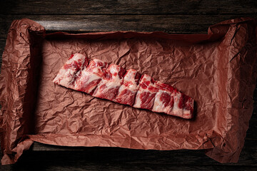 Raw Beef Ribs from the butcher