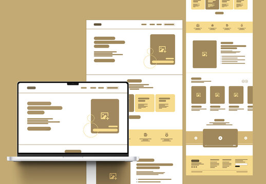 Landing Page Wireframe Design Template
