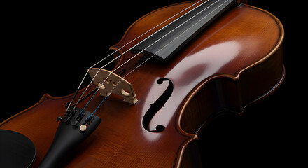 Fototapeta premium Elegant Violin: Close-up Image