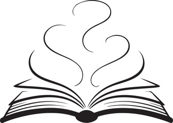 Open book vector icon on a white background
