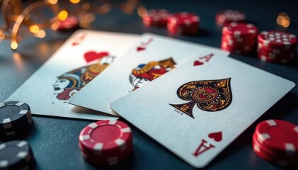 Playing cards arranged in an ace high sequence , spades, clubs