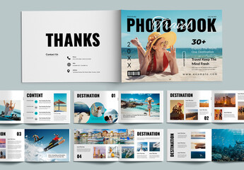 Travel Photo Book Template Layout