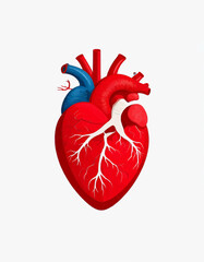 Simplified Anatomical Heart in Flat Style