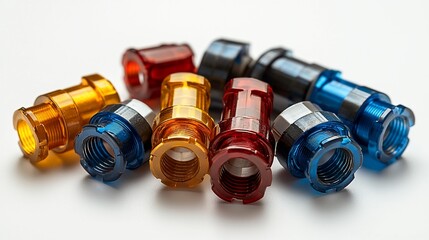 Assorted colored plastic connectors