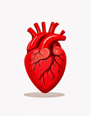 Simplified Anatomical Heart in Flat Style
