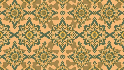 seamless pattern with golden leaves Illustration for Textile and Decor Design