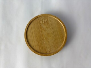 Round Natural Bamboo Wood Coaster or Tray