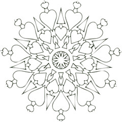 Beautiful flower art and mandala vector design