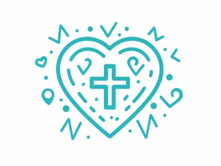 Heart Cross Design
