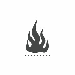 Vector icon template. Black and white fire icon design. Stock vector template.