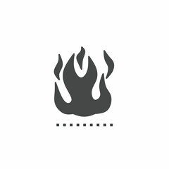 Vector icon template. Black and white fire icon design. Stock vector template.