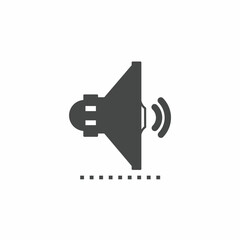 Vector icon template. Black and white loudspeakers icon design. Stock vector template.