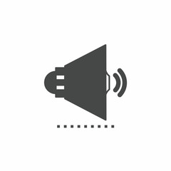 Vector icon template. Black and white loudspeakers icon design. Stock vector template.