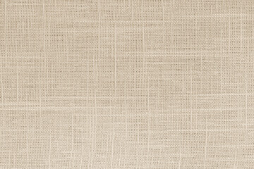 Brown linen fabric cloth texture for background, natural textile pattern.