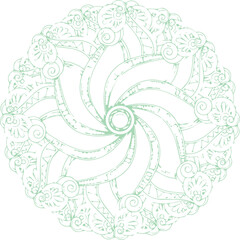 Beautiful flower art and mandala vector design