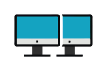 computer monitor with blank screen