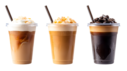 Refreshing Drink Banner Featuring Cold Ice Coffee Caramel Latte
