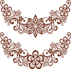 Beautiful flower art and mandala vector design