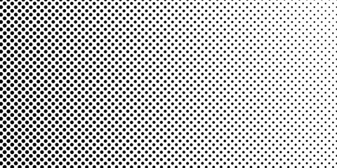 Abstract dotted halftone gradient texture. Vanishing polka dot background. Repeating dots gradation illustration abstract simple art