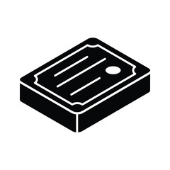 Get this isometric filled icon showing certificate document