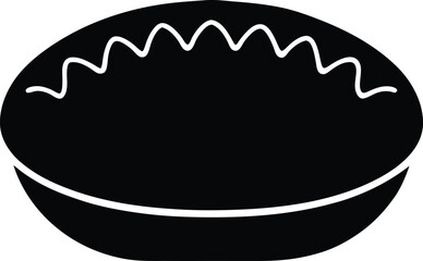 vector illustration of a black and white circle