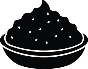 vector illustration of a black and white cake