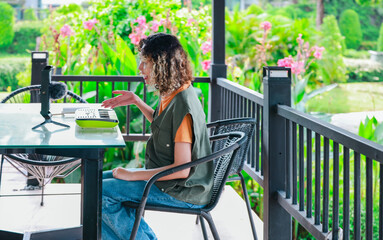 Virtual Music Lesson Outdoors.