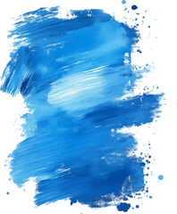 Dynamic blue watercolor brush stroke background with textured paint effect and artistic visual flow design - vector illustration