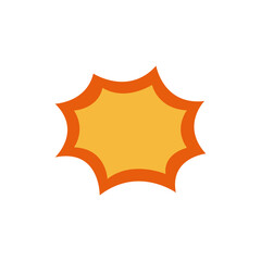 Vibrant graphical burst element on transparent backdrop for visual projects