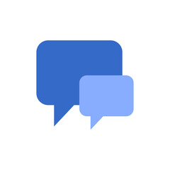 Fototapeta premium Overlapping speech bubble illustration with subtle gradation and transparent backdrop