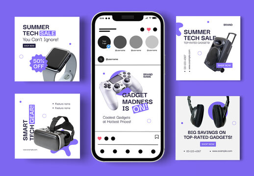 Modern Gadget Sale Social Media Post Template