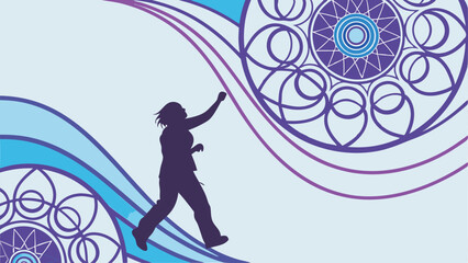 dancing girl silhouette